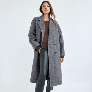 Aritzia Babaton The Slouch Coat Herringbone